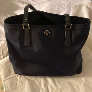 EUC Kate Spade taylor small 
tote Nylon Satchel Navy Blue